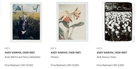 4월 28일~5월 6일/ 뉴욕 - Andy Warhol: Better Days - USD 272,125(한화 약 3억 원)